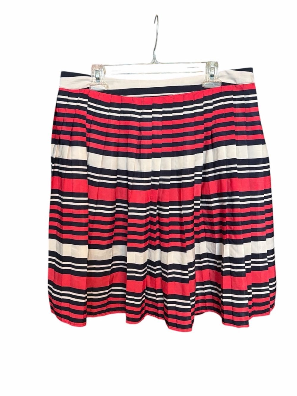 Downeast pleated skirt red white blue size large Americana USA modest teacher
